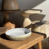 Large white and earthenware ceramic dish