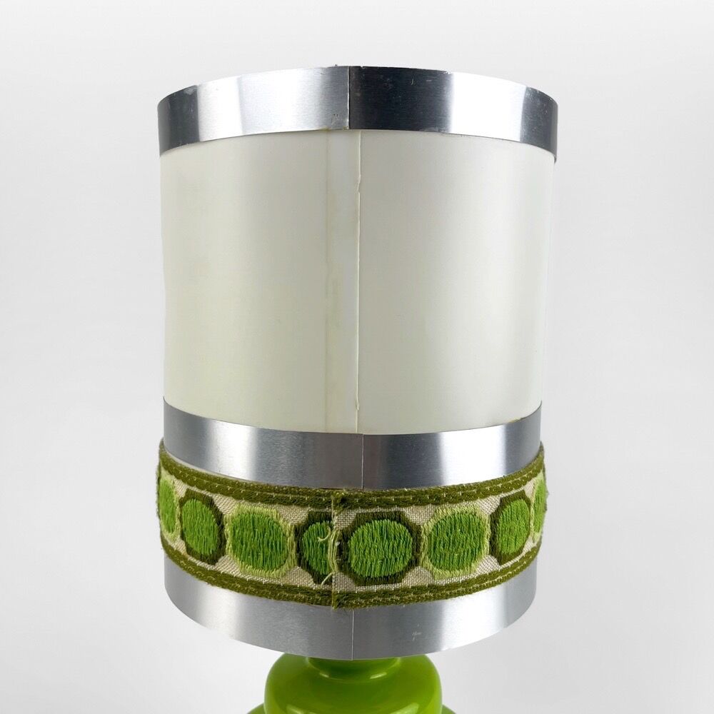 Green ceramic table lamp and fabric 70