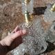 Set of 5 vintage molded glass globe suspensions