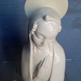 Virgin white ceramic bust / ecru ep 1950
