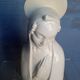 Buste vierge ceramique blanche / ecru ep 1950