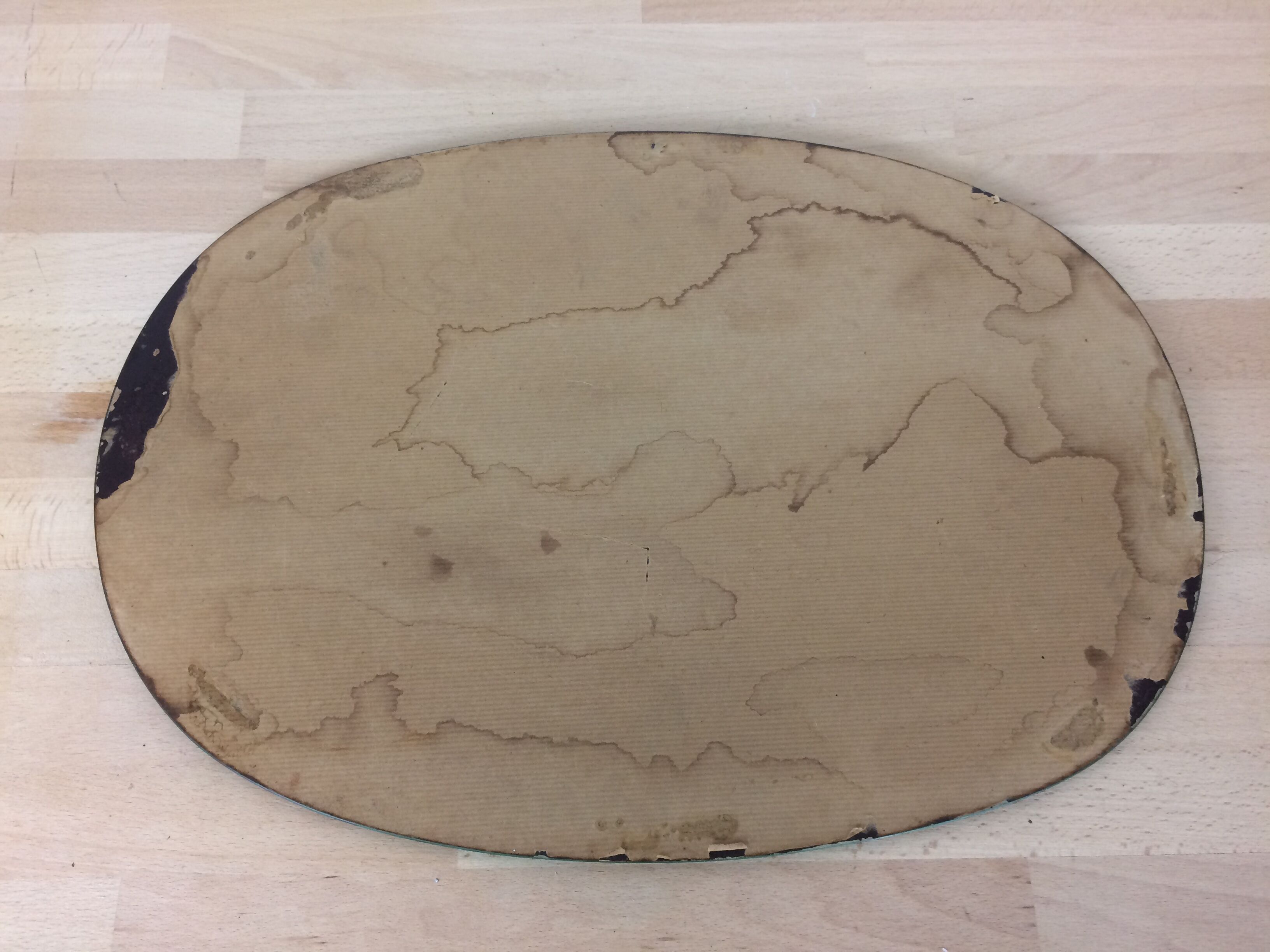 Mirror bevelled glass flowers 48x34 cm