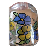 Carafe vintage verre peint AVIR