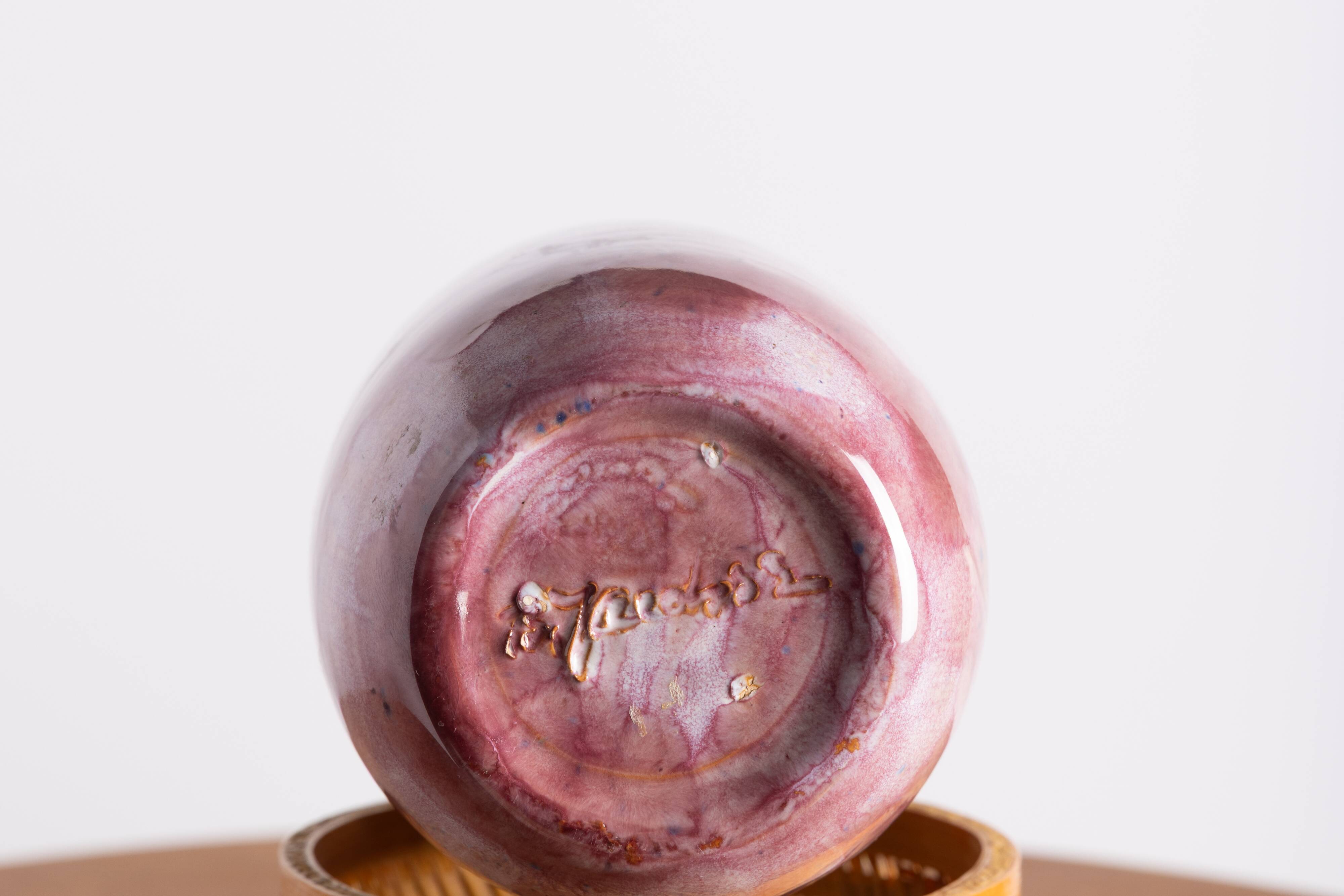 Swedish single-flower vase signed