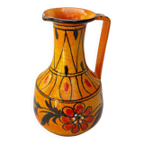 Orange ceramic pitcher from Italy