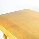 Table à manger extensible vintage en bois de frêne, Mier Tchécoslovaquie 1960