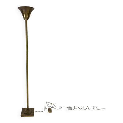 Lampadaire français vintage en laiton, années 1960