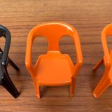 300 Monobloc Decorative Chairs Small by Henry Massonnet for Stamp, France, 1970s, Set of 5