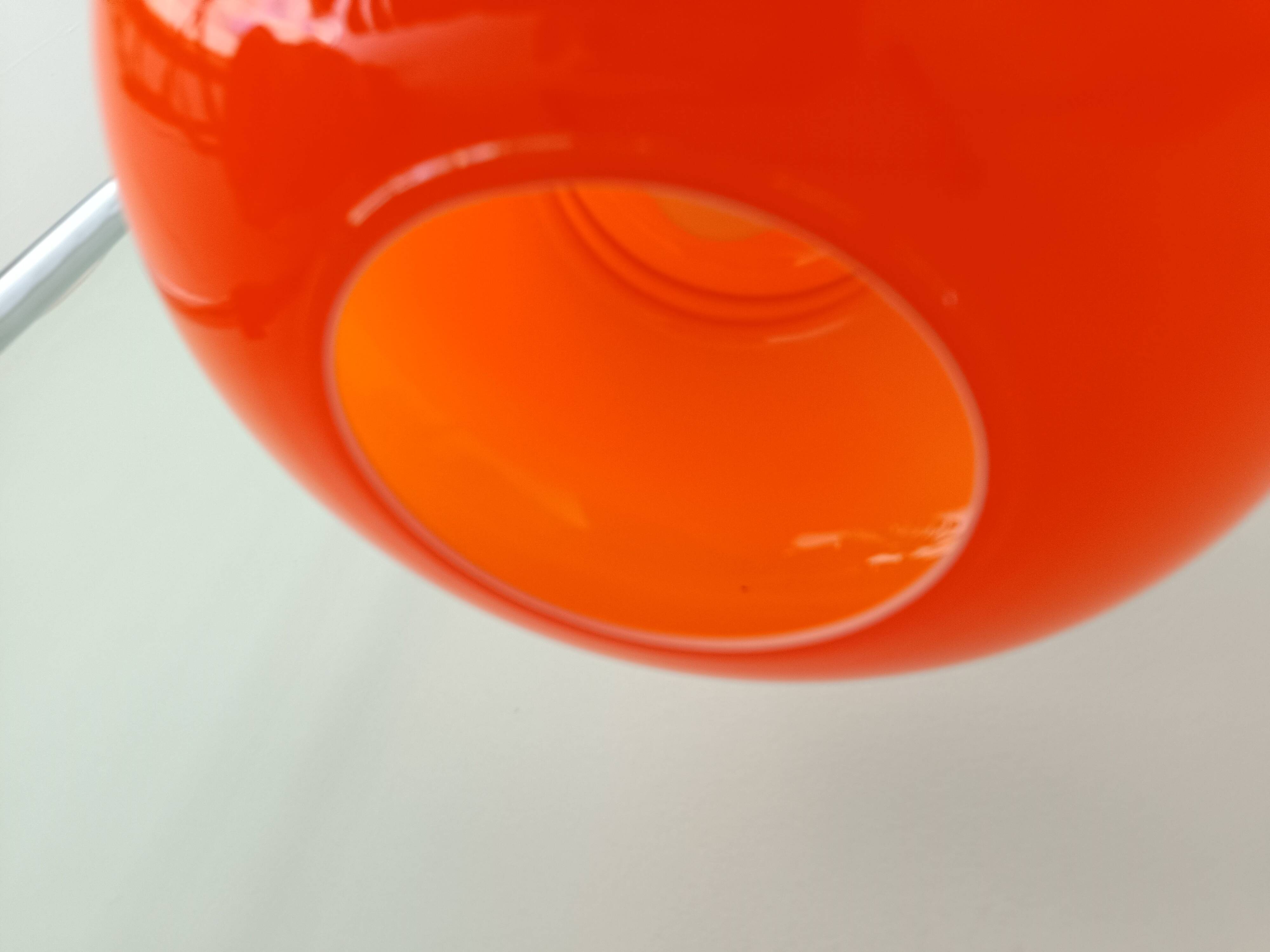 Lustre opaline orange années 70