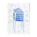 The dovecote, monotype, 70 x 100 cm