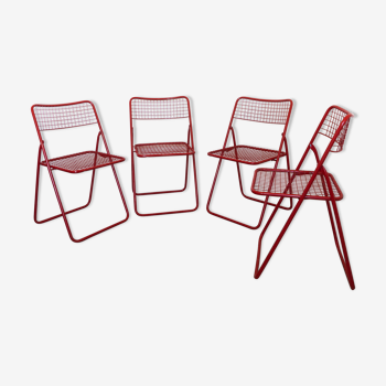 Set of 4 Ted Net chairs by Niels Gammelgaard