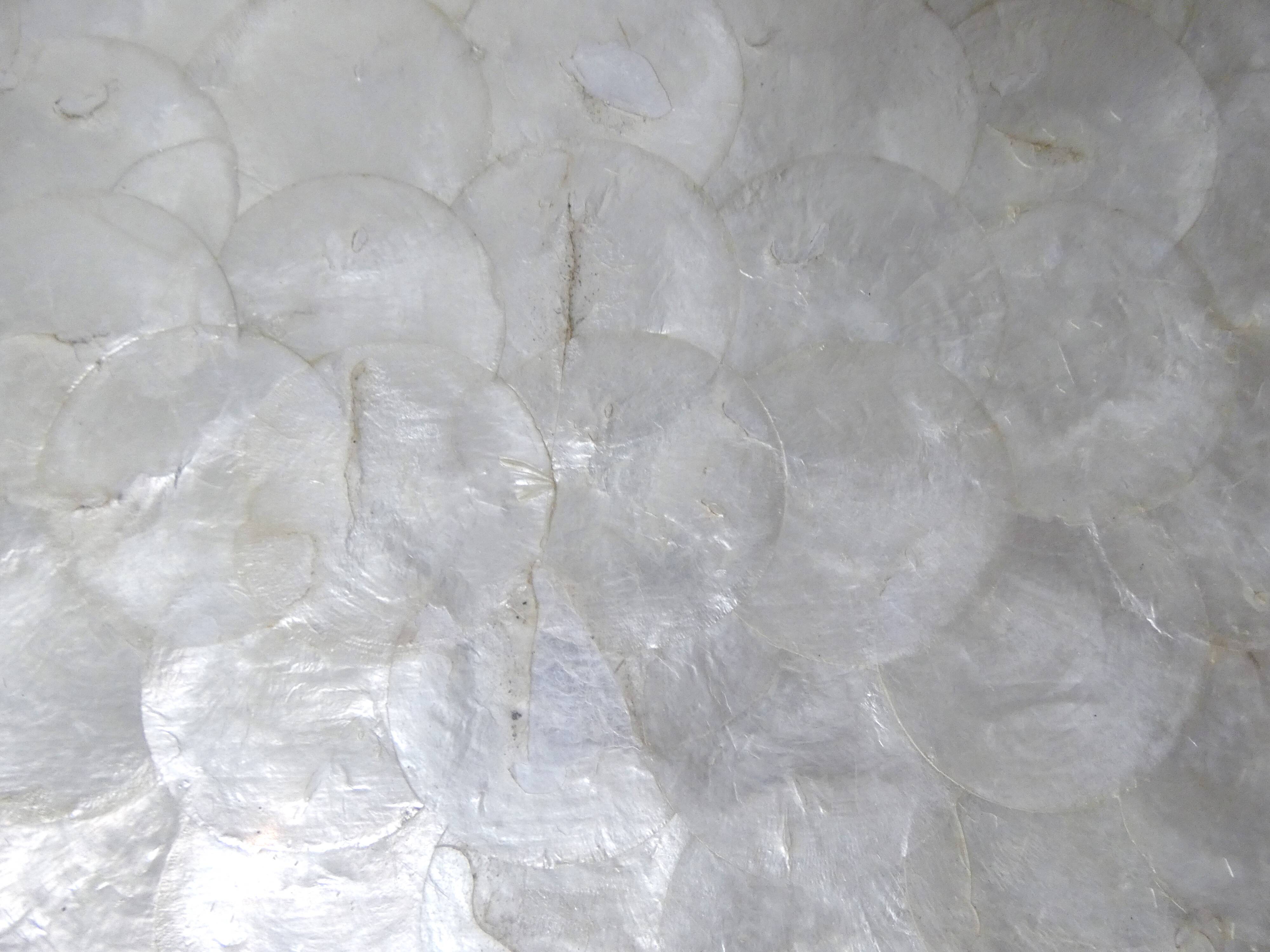 vintage rattan and mother-of-pearl tray