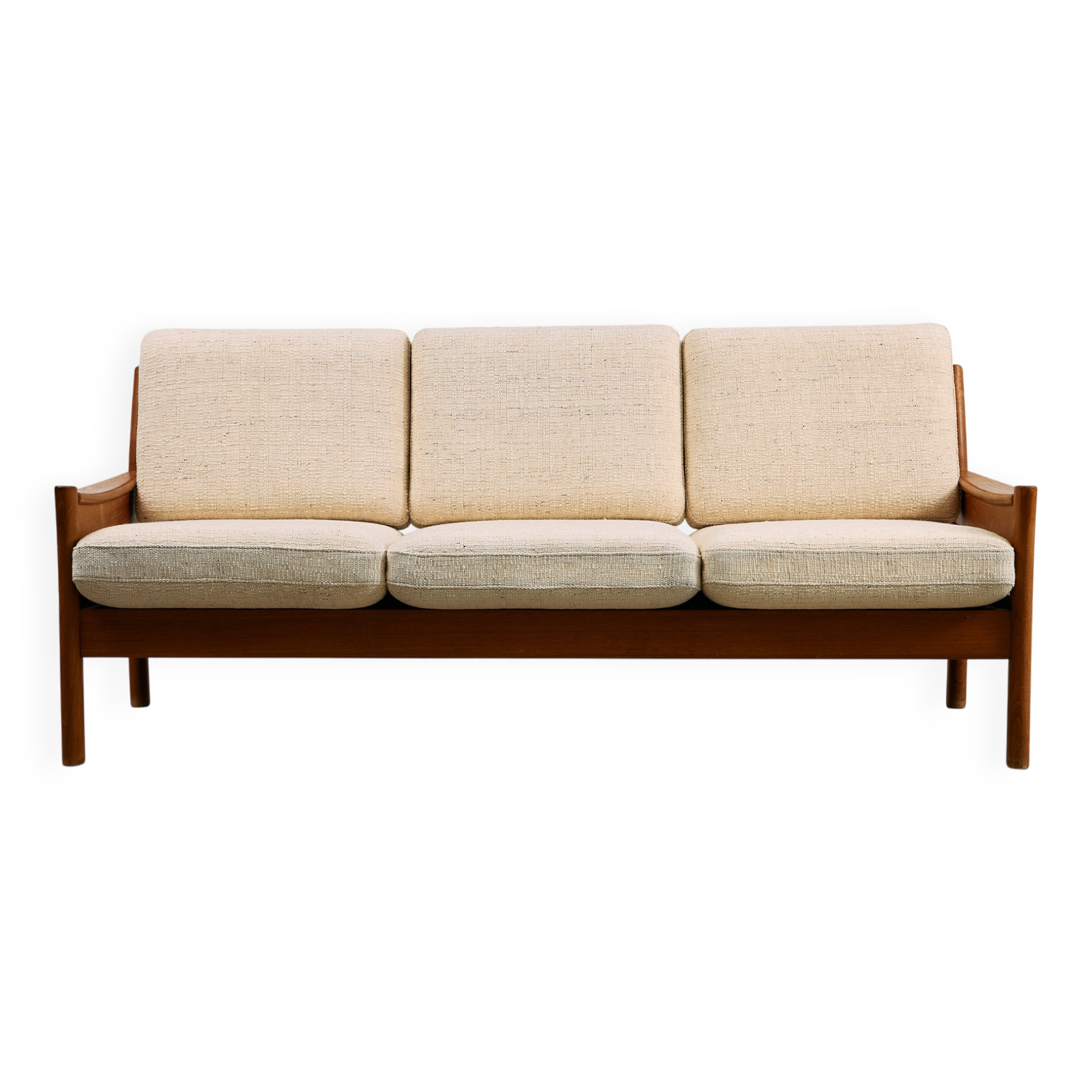 Dyrlund Three-Seater Sofa in Solid Teak