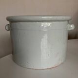 Extra-large white glazed earthenware planter, 1960s Italy