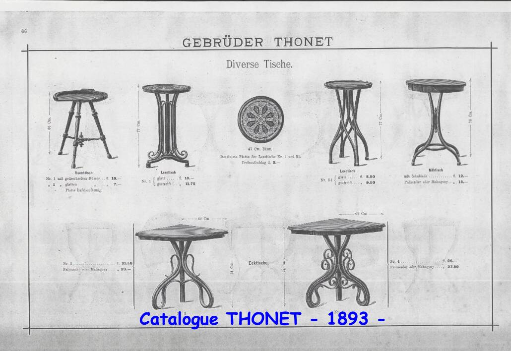 Thonet N°1 Art Nouveau reading table - 1895 -
