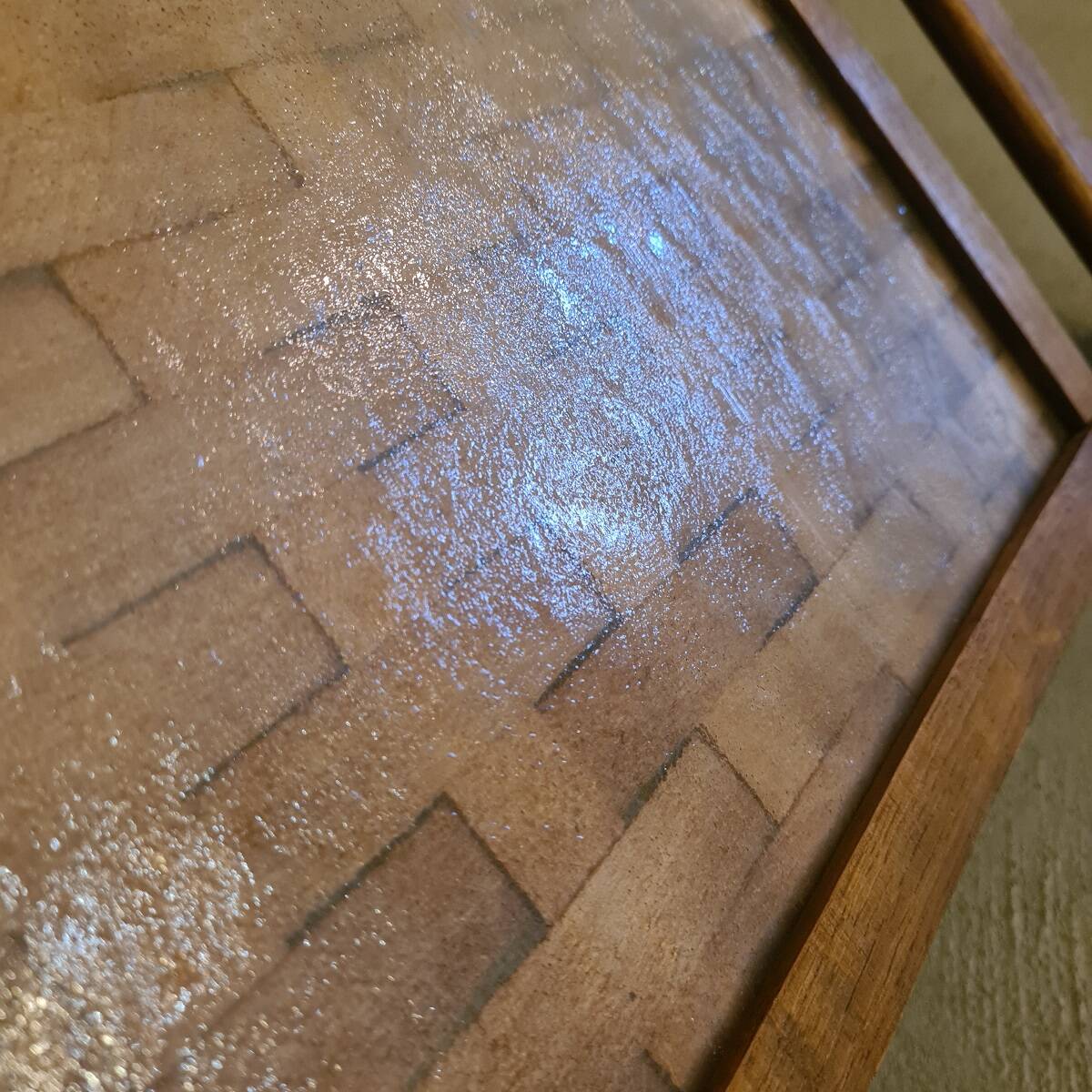 Oak Tray With Woven Top From The 1960s