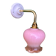 Vintage pink and clear glass elbow wall light.