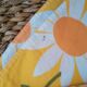 Set yellow tablecloth marguerite pattern and 8 vintage napkins