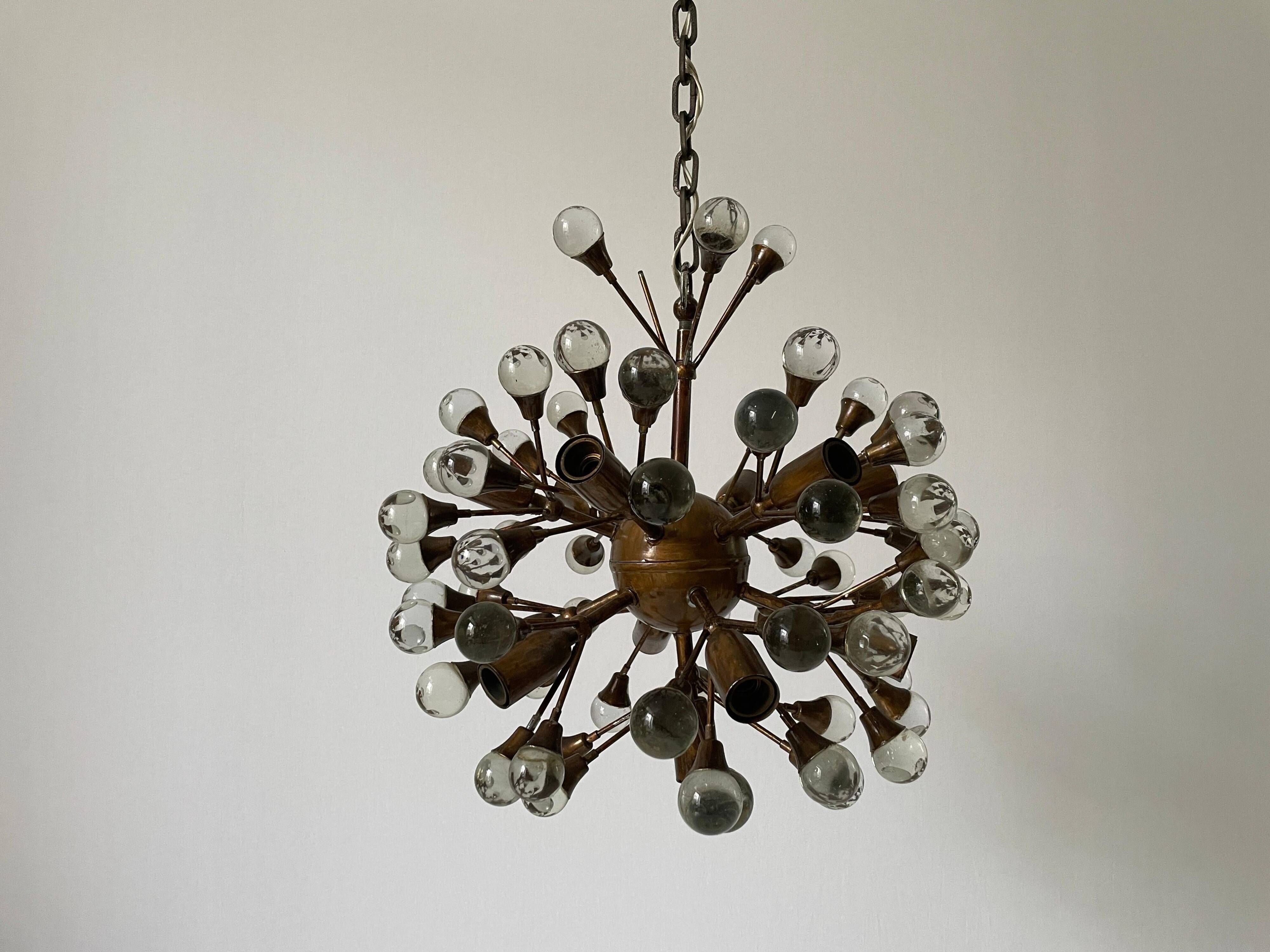 Atomic chandelier by Vereinigte Werkstätten München, 1950s, Germany