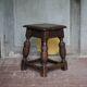 Antique wooden stool in Elizabethan English style, occasional stool