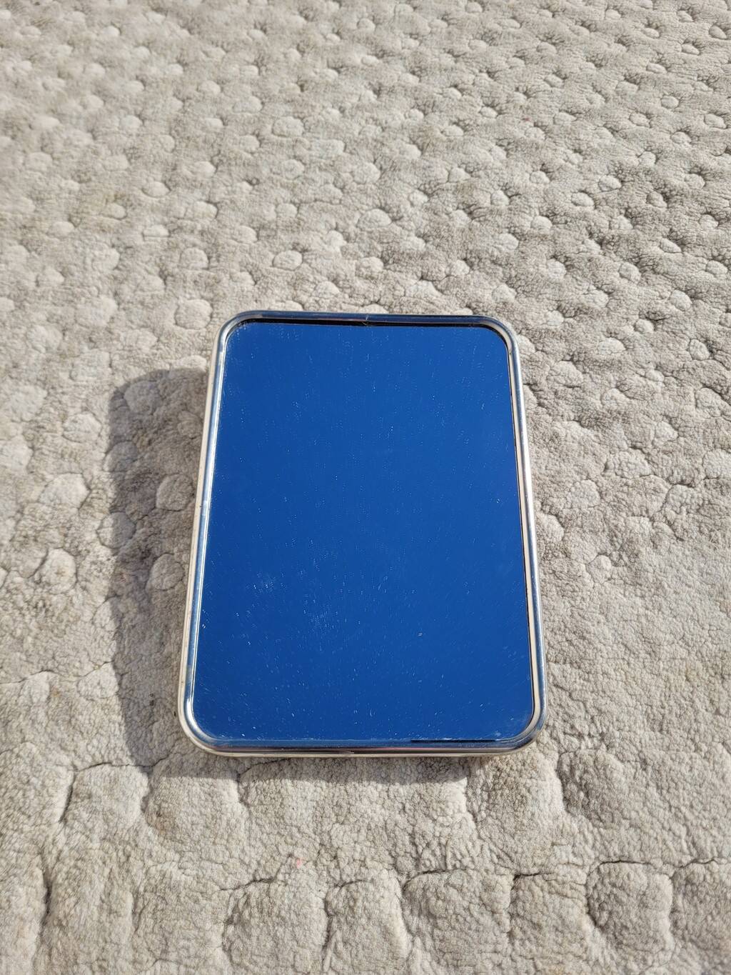 Small vintage barber mirror 13x18cm beige