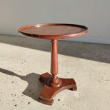 Mini harness or pedestal table in natural wood