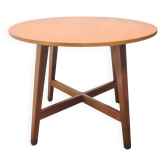 Vintage Round wooden Coffee Table, 1950s