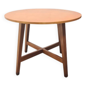 Vintage Round wooden Coffee Table, 1950s