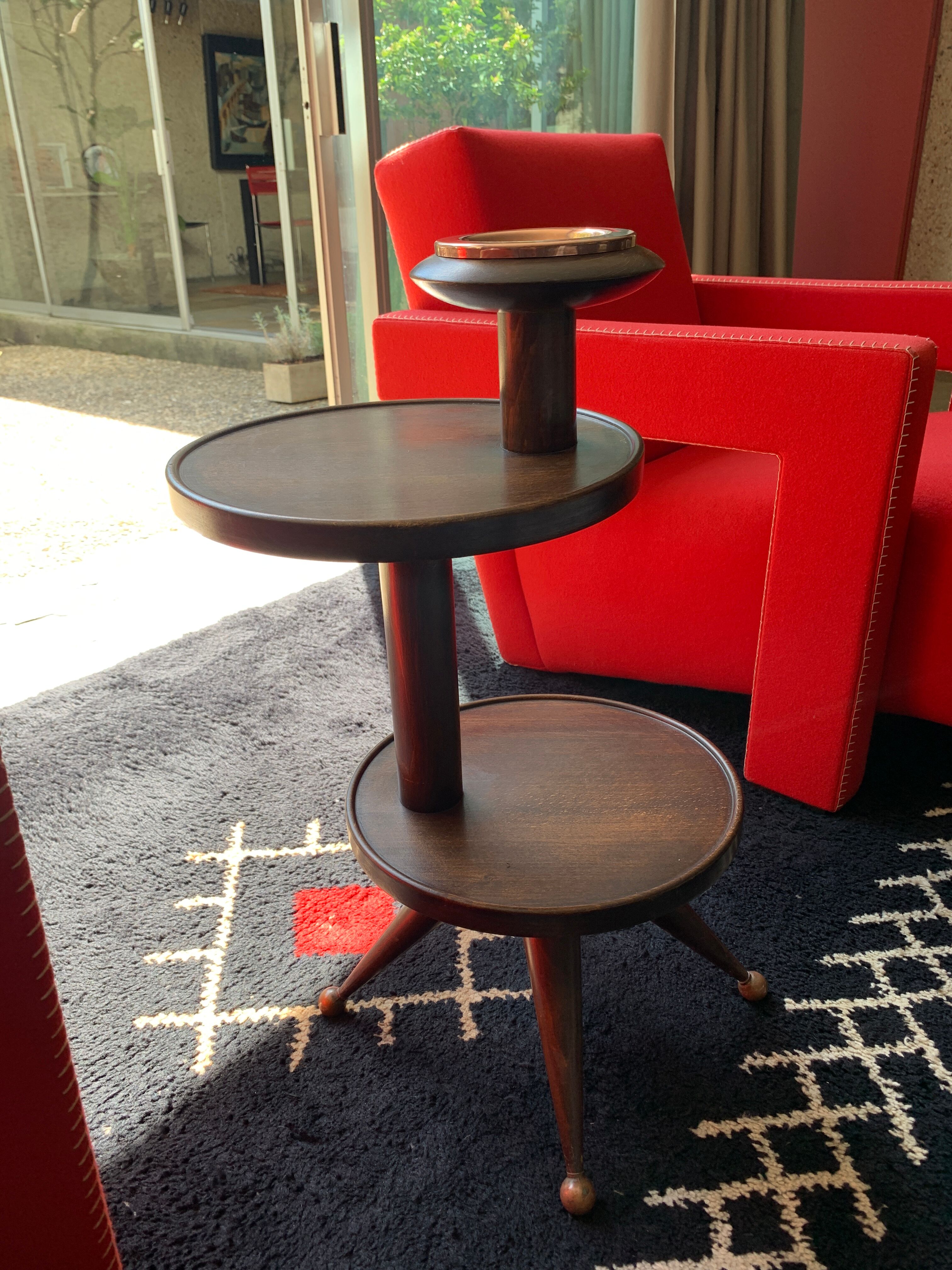 Wooden smoker's table