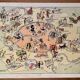 Affiche ancienne carte illustrée de Paris 1939 - JP Pinchon