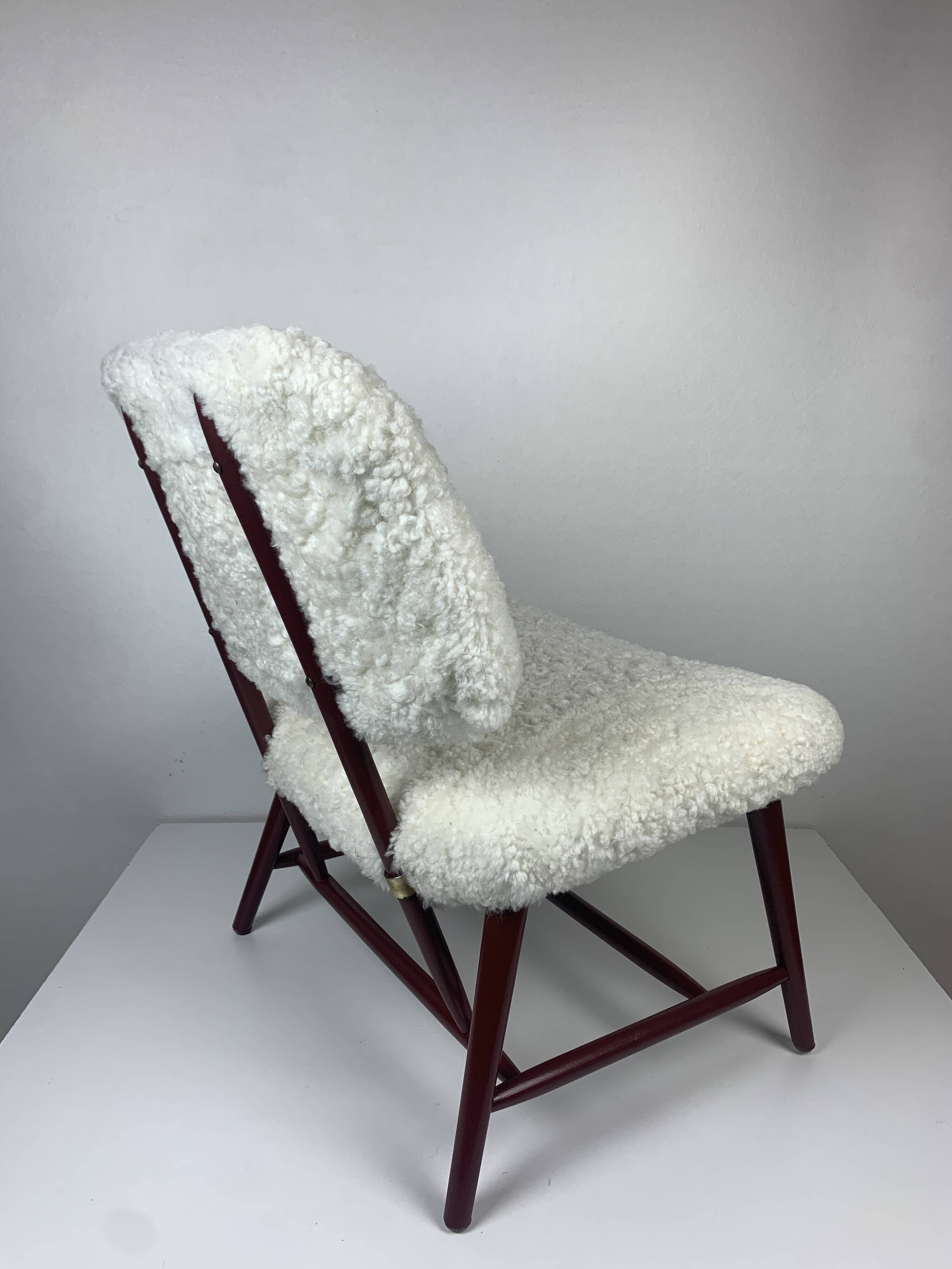 Scandinavian Swedish midcentury lounge or easy chair by Alf Svensson, Model Teve, 1950s