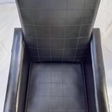 Rockabilly armchair in black skai from the 60s