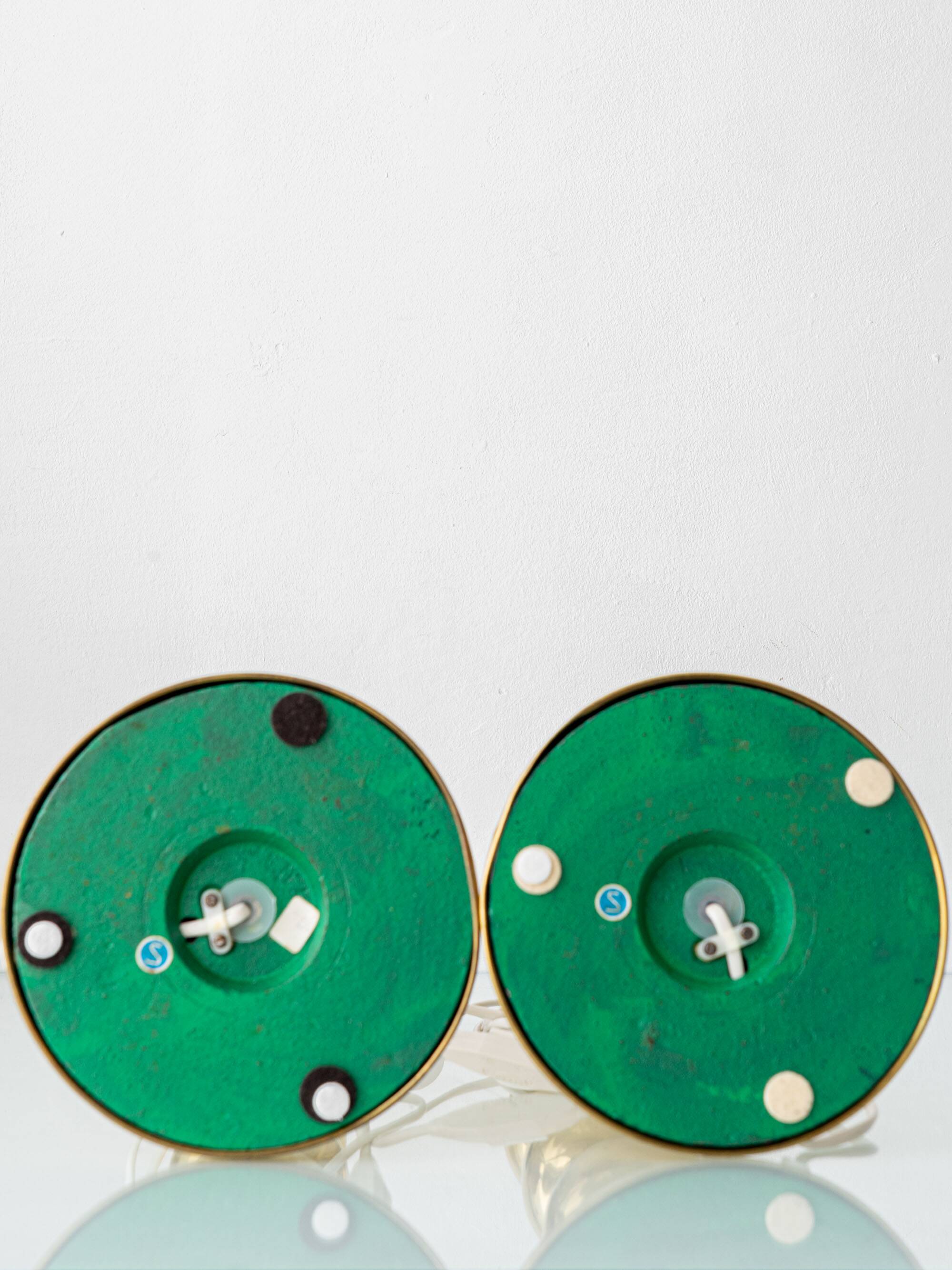 Pair of Swedish Mid-Century Brass Bobbin Table Lamps by Aneta, circa 1960