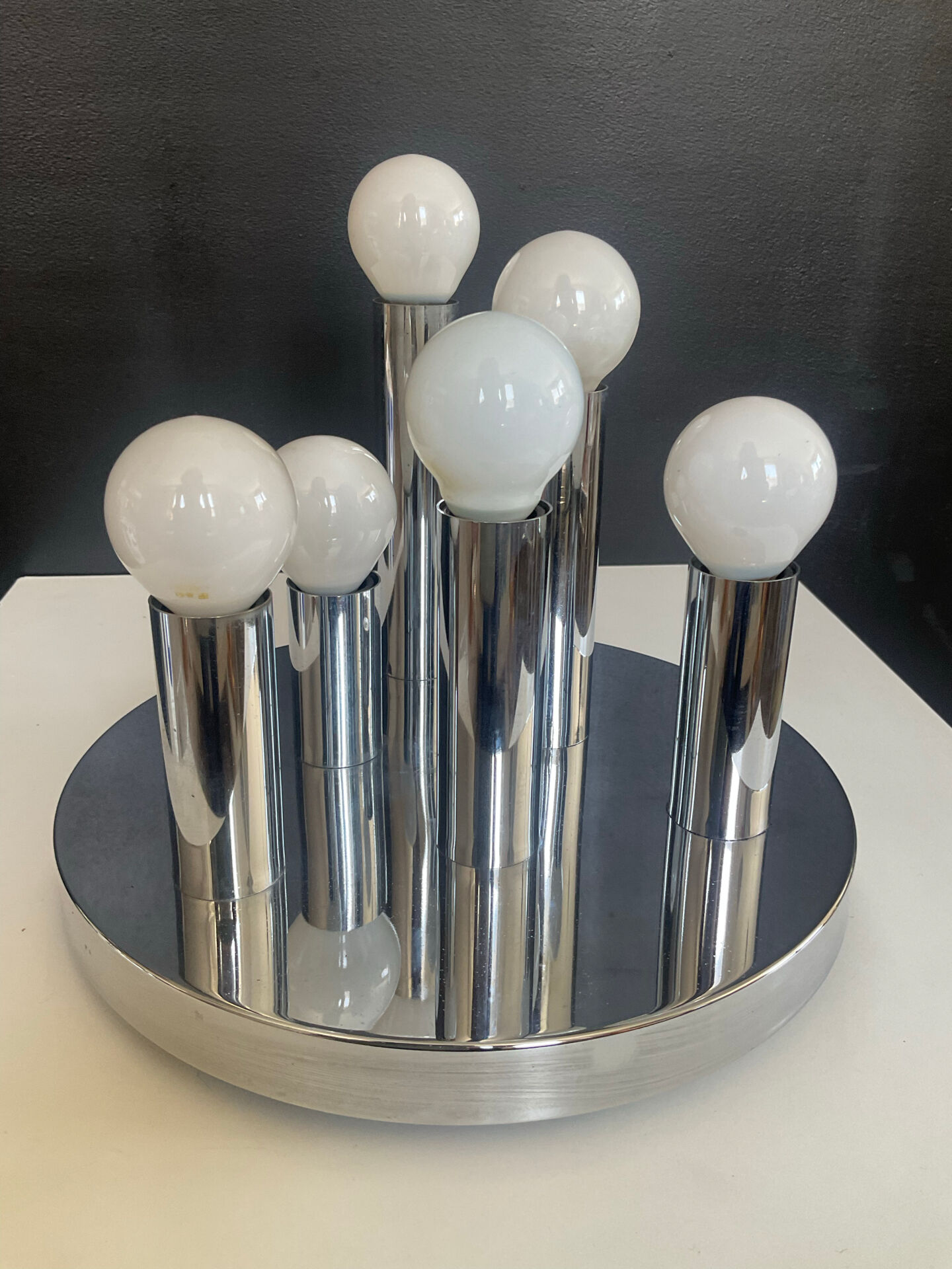 Sciolari ceiling light for a baker from the 1970s.