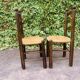 Paire de chaises bois et paillage