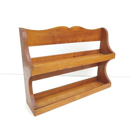 Wooden wall shelf for spices