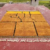 Authentic Beni Ouarain Rug 220x212 cm – Natural Ochre Wool