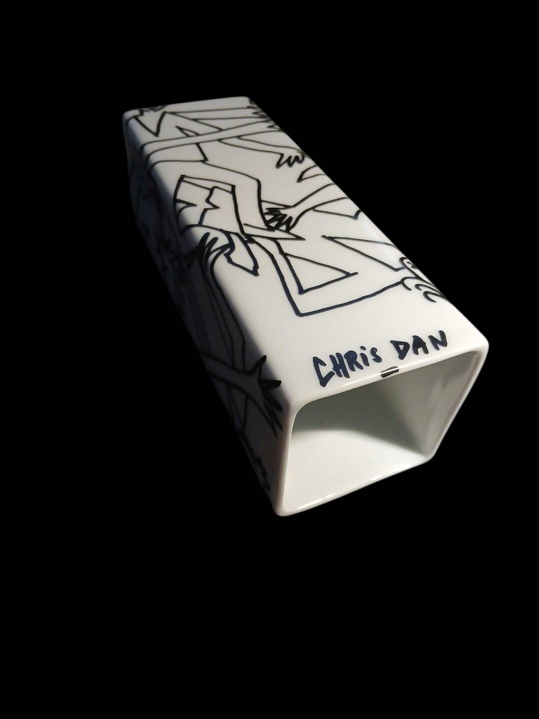 Limoges porcelain vase signed Cris Dan