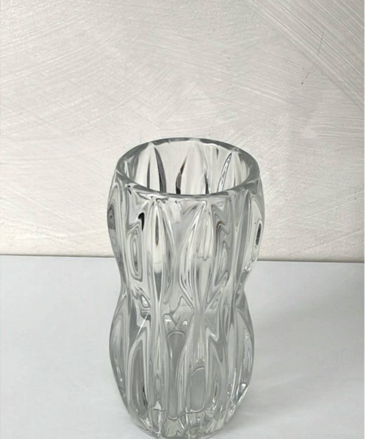SKLO Union vase by Jan Schmidt, mid-century in clear glass