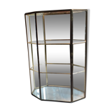 Vitrine verre et laiton pour objets de collection