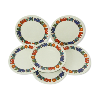 Lot 6 plates dessert Acapulco Villeroy & Boch vintage