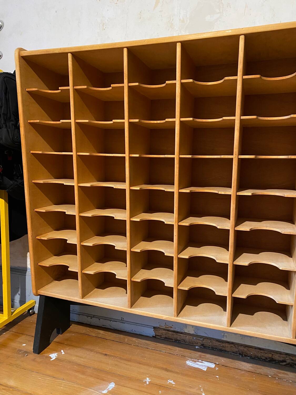 Vintage Scandinavian 48-compartment locker cabinet