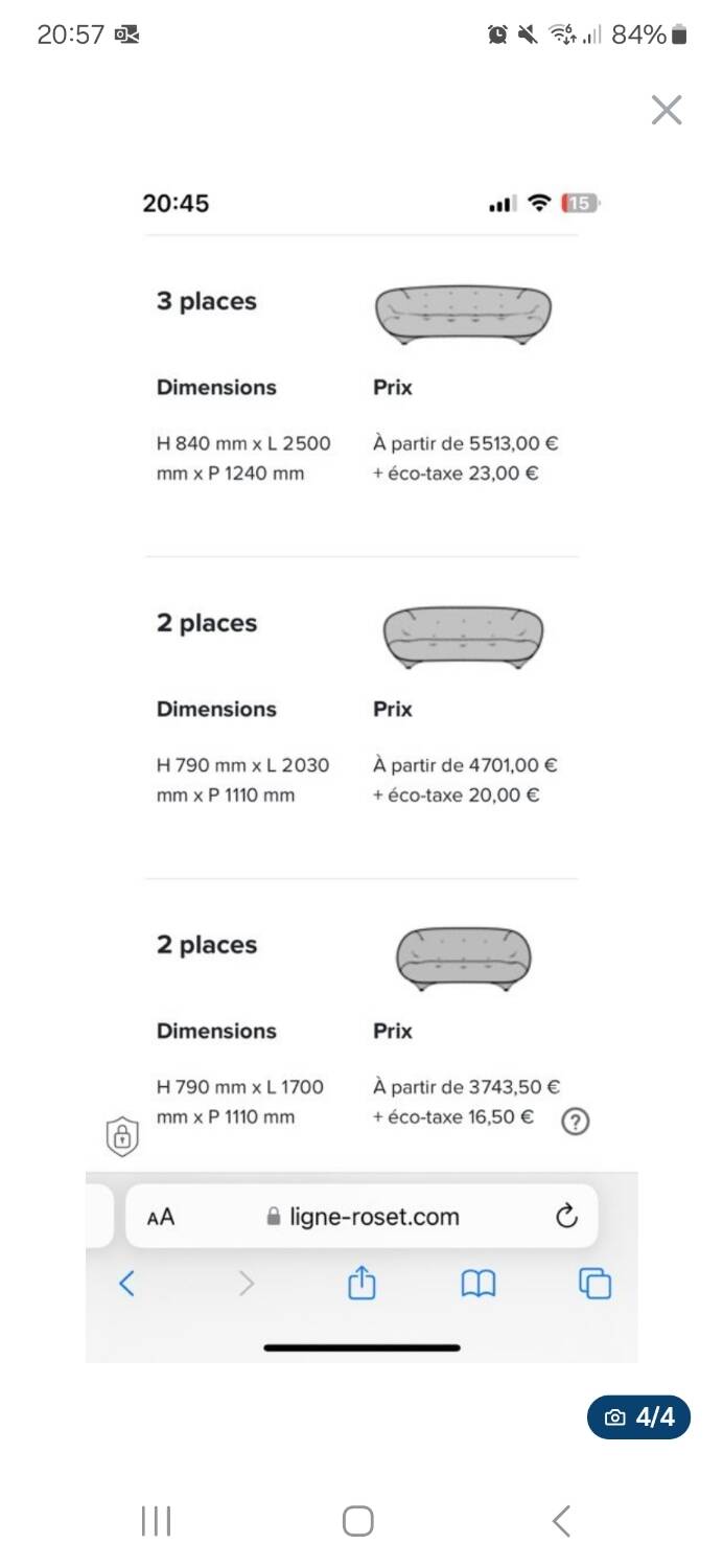 Ploum 3-seater sofa Ligne Roset