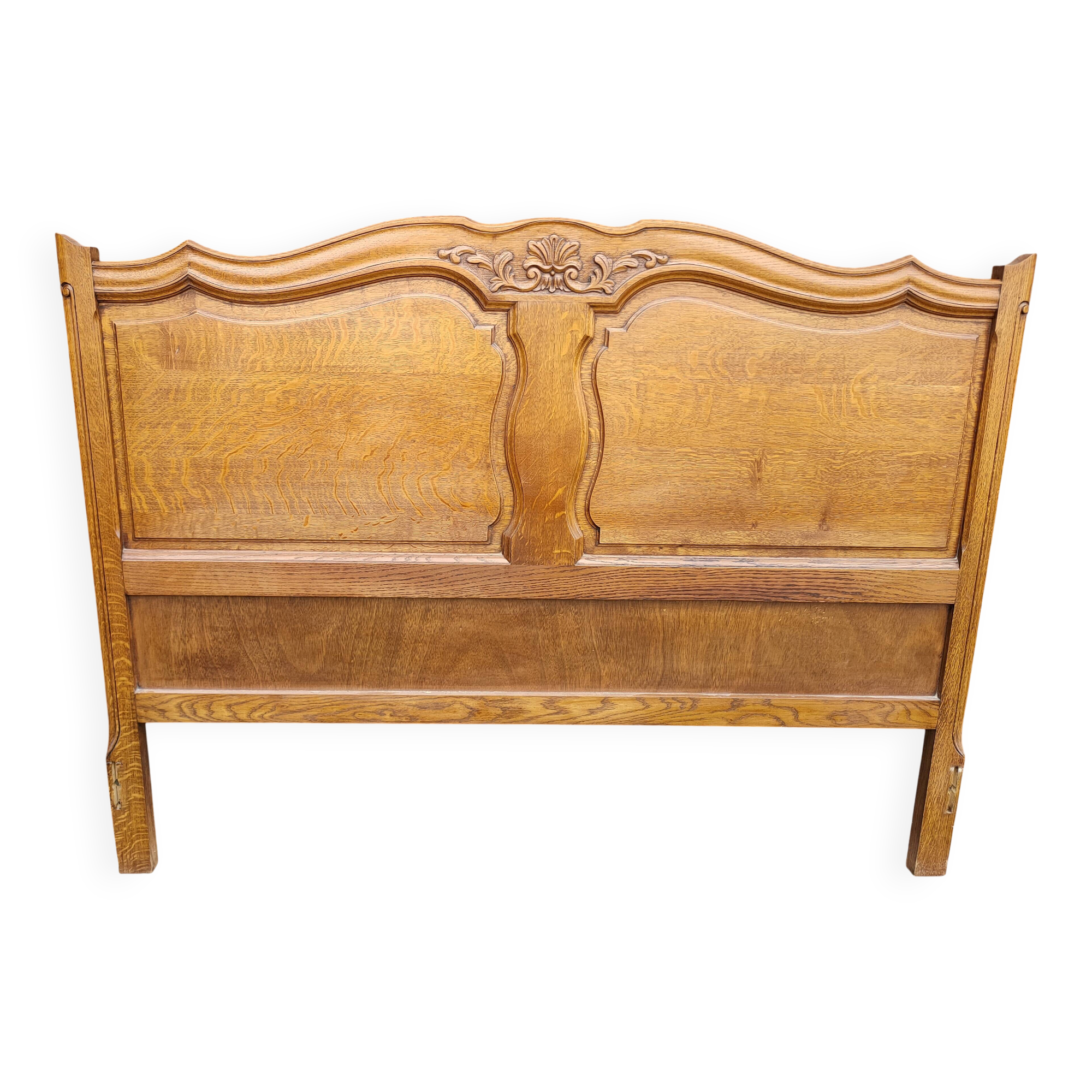 Antique solid oak headboard