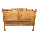 Antique solid oak headboard