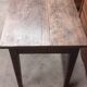 Small rustic children's table in old oak wood with drawer and shell handle