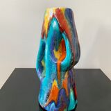 Vase céramique multicolore