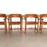 Rainer Daumiller Dining Chairs in Pine and Paper Cord, 1970s