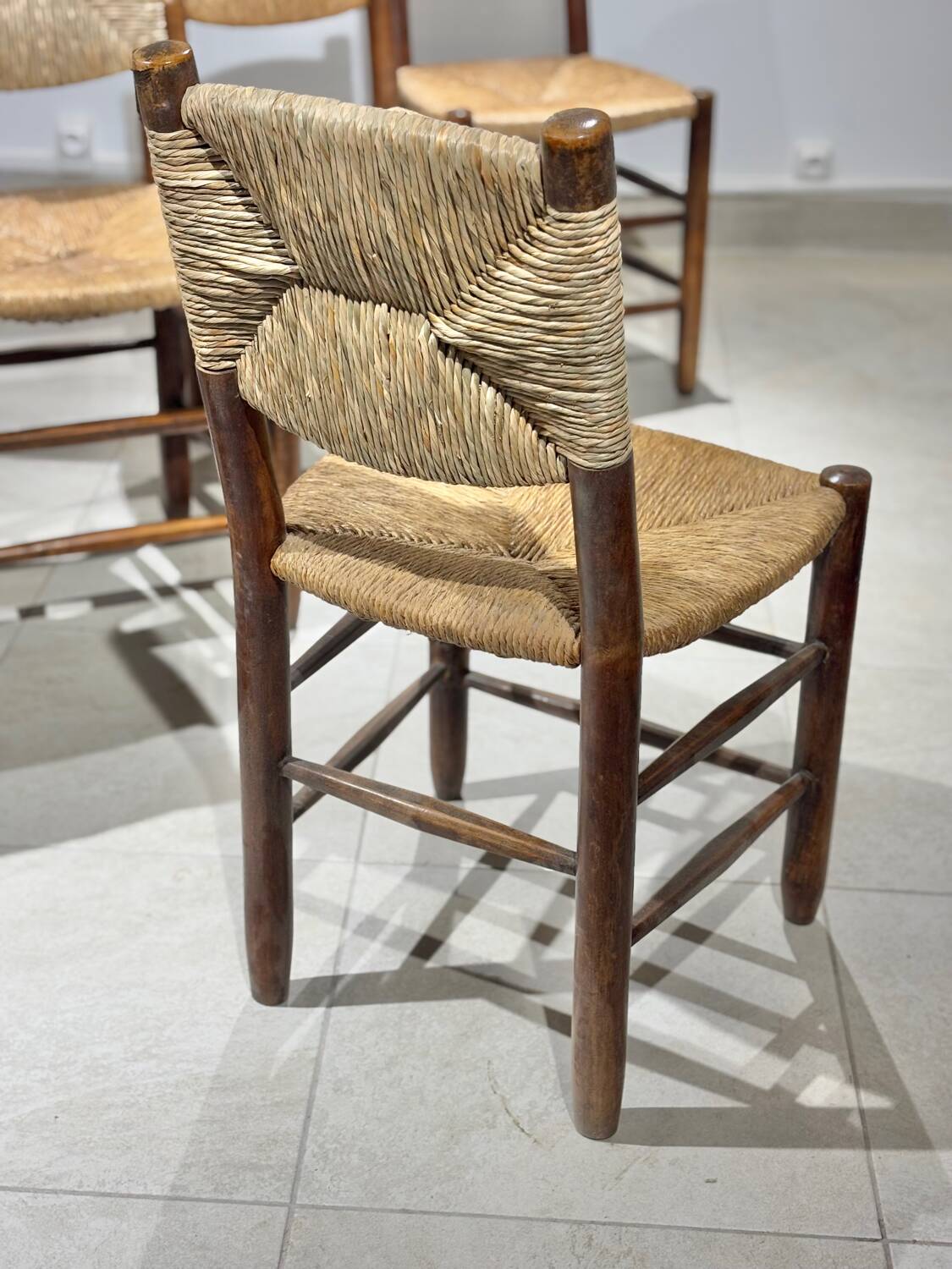 Set of 6 Bauche chairs by Charlotte Perriand