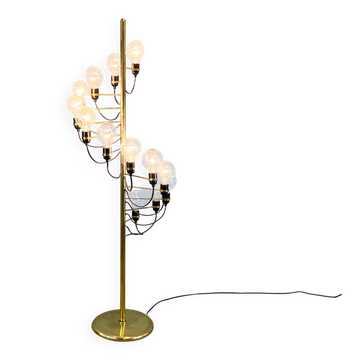 Lampe sur pied Cascade par Star-Leuchten, laiton, années 1970